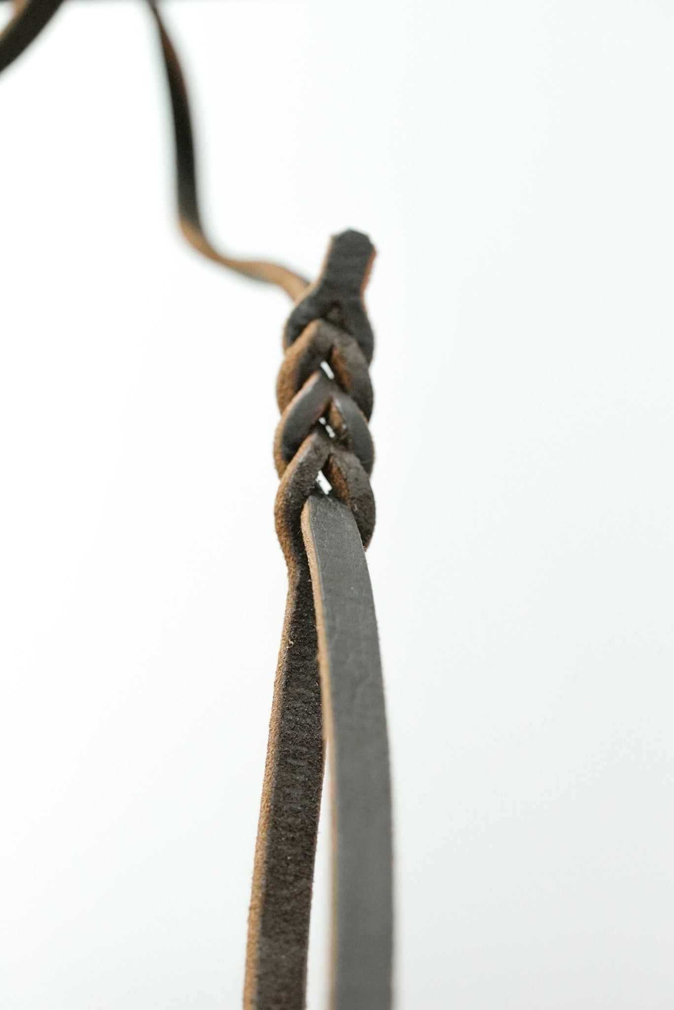 Brown Leather Leash with handle