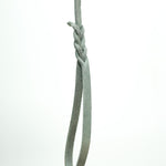 Gray Leather Leash 10mm with handle