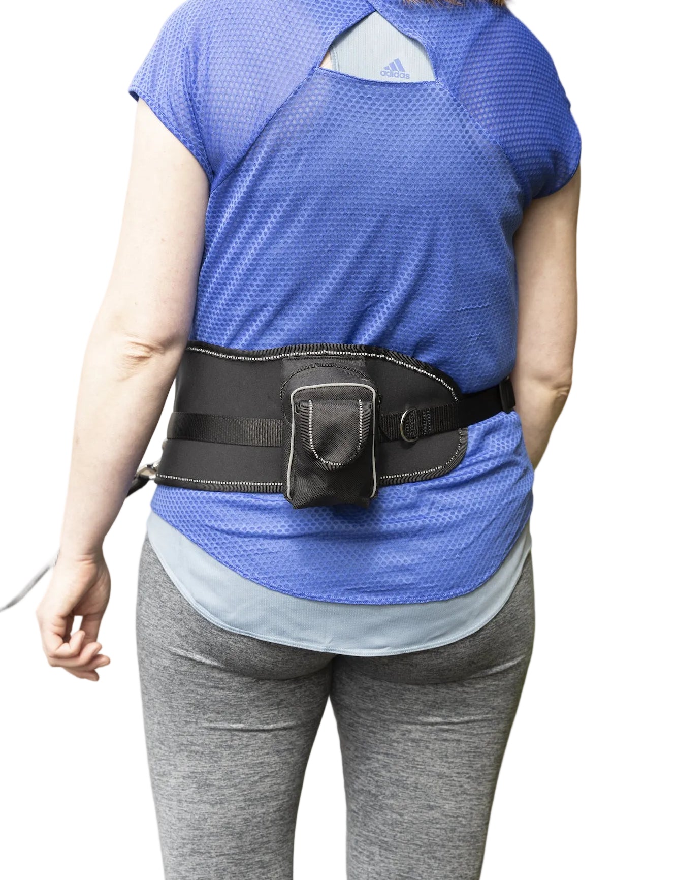 Karlie Flamingo Elastic Jogging Lead with Waist Belt Black back pocket