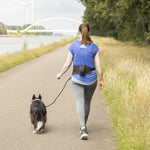 Karlie Flamingo Elastic Jogging Lead with Waist Belt Black in use
