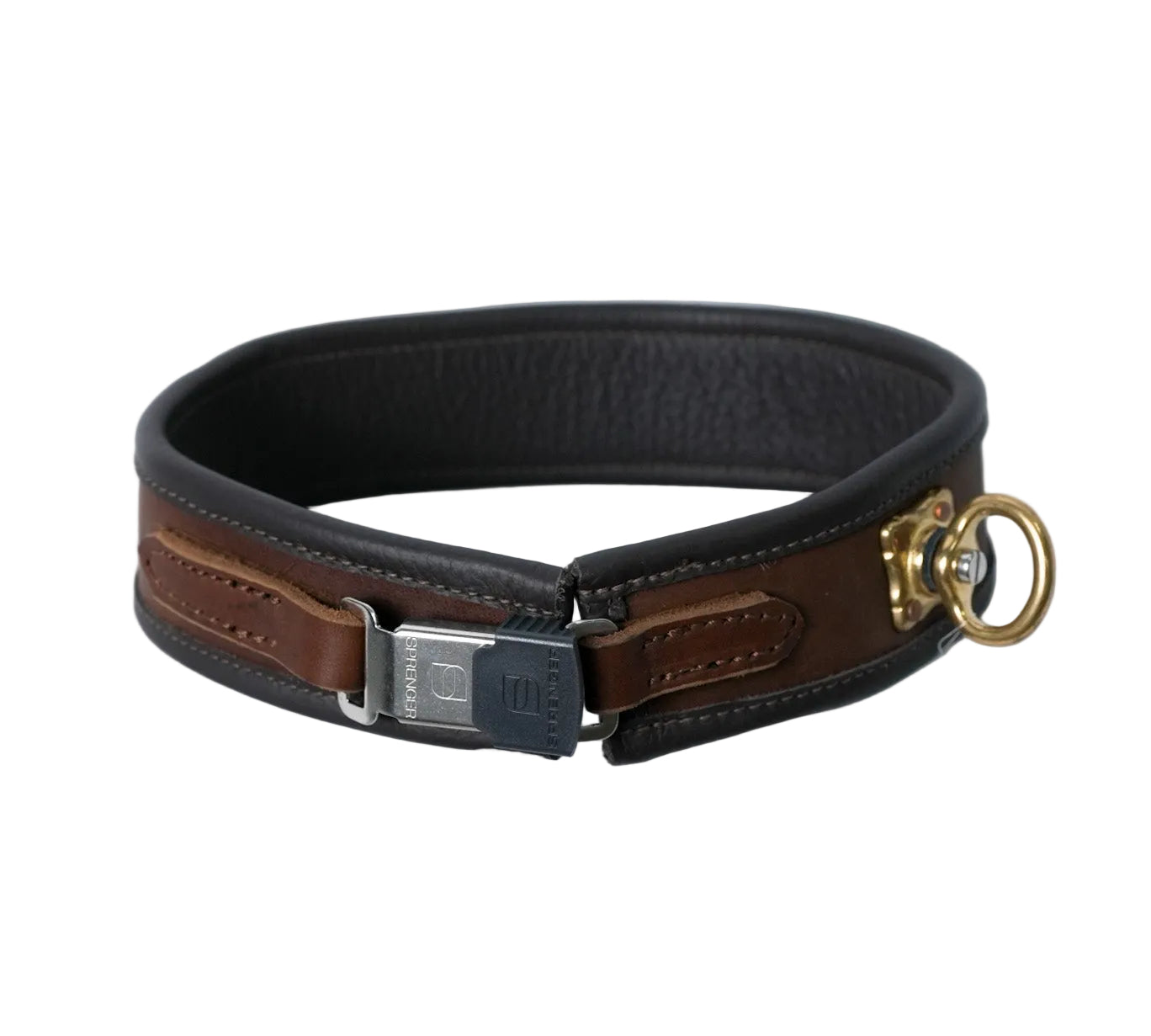 Schweikert Leather Hunting Dog Collar with Brass Swivel
