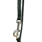 Schweikert Adjustable Leather Lead with Ring stainless steel hook 
