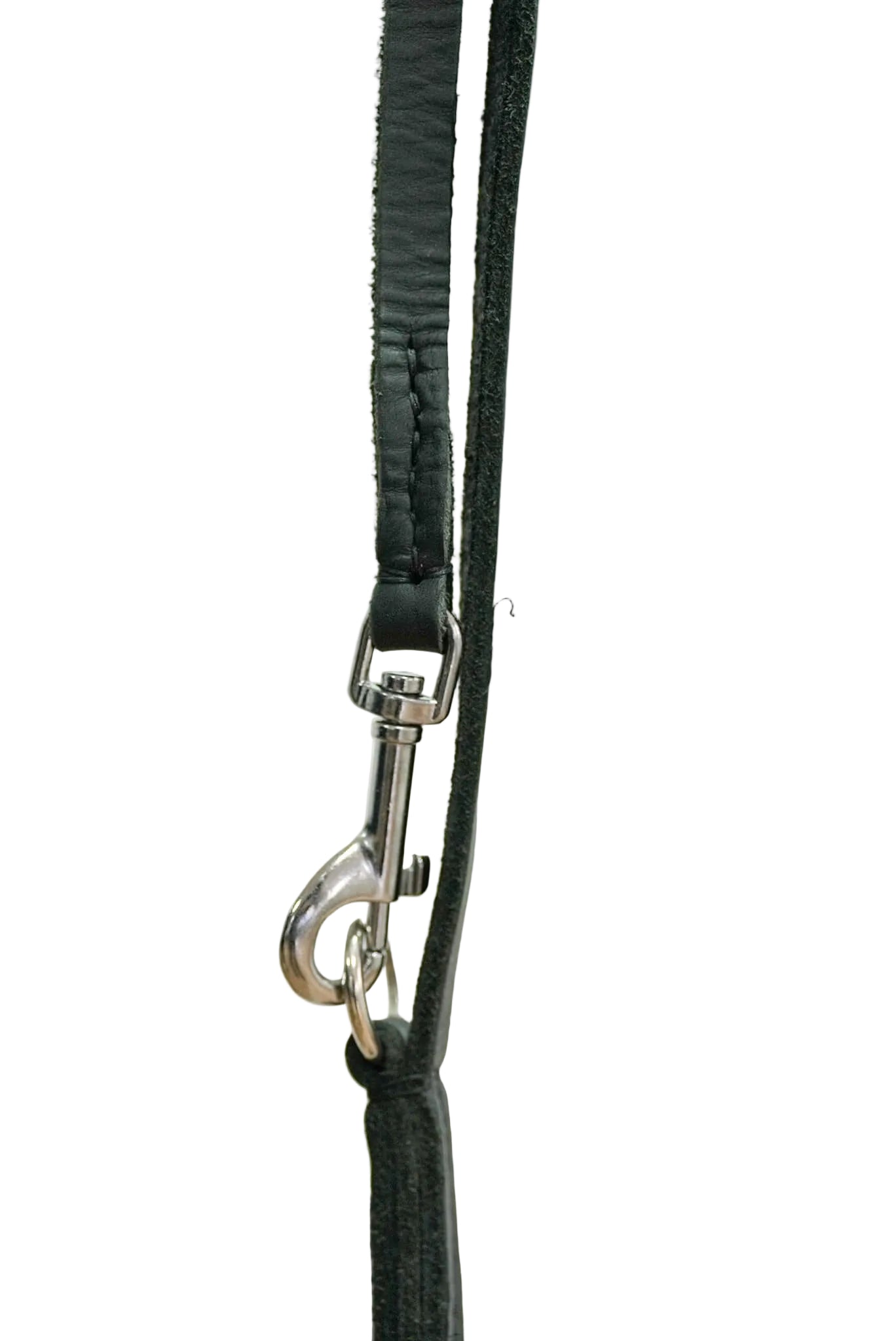 Schweikert Adjustable Leather Lead with Ring stainless steel hook 