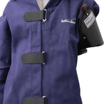 Schweikert Aero Protection Jacket blue closing clasp