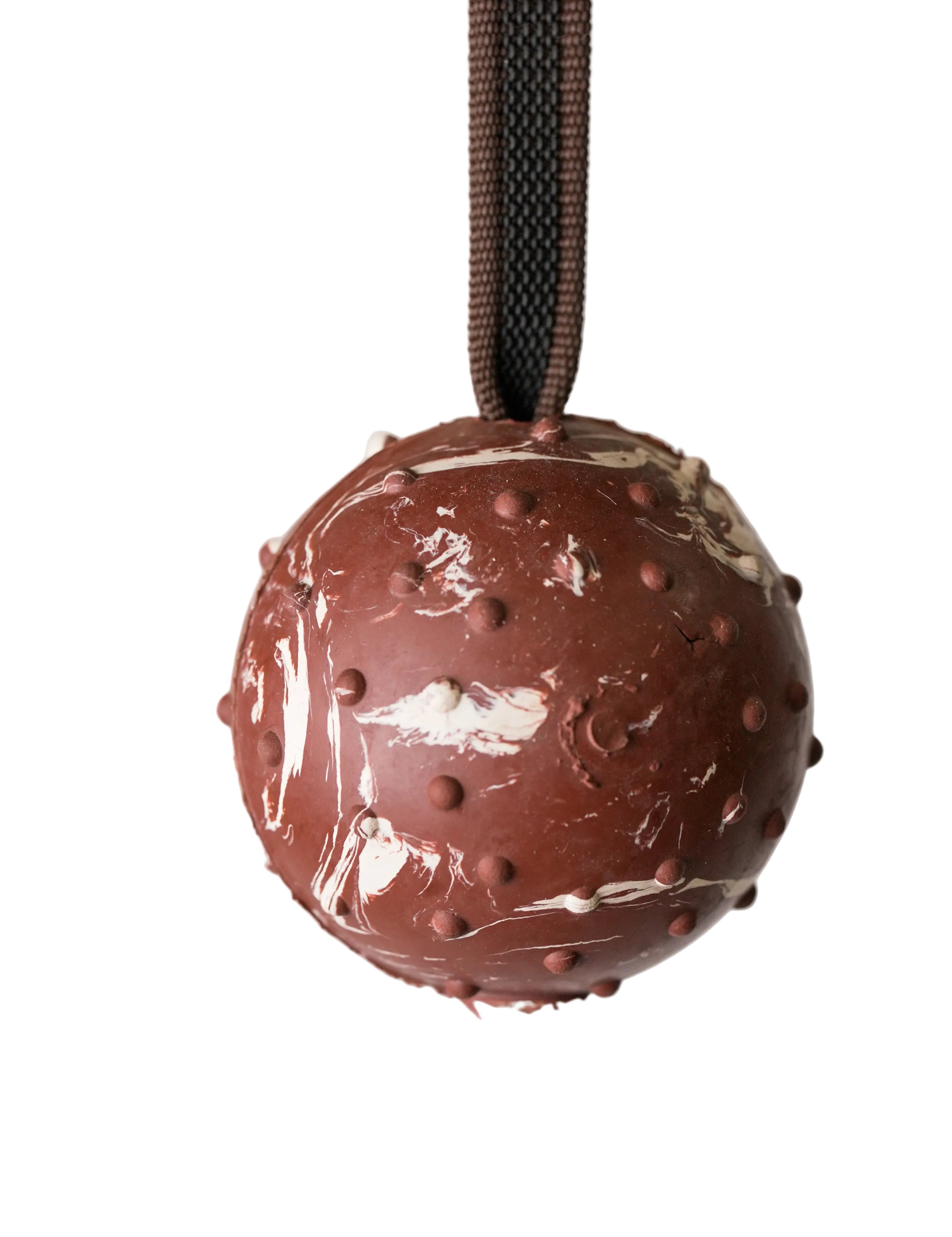 Schweikert Burling Ball with 25cm Tape Handle choco white front