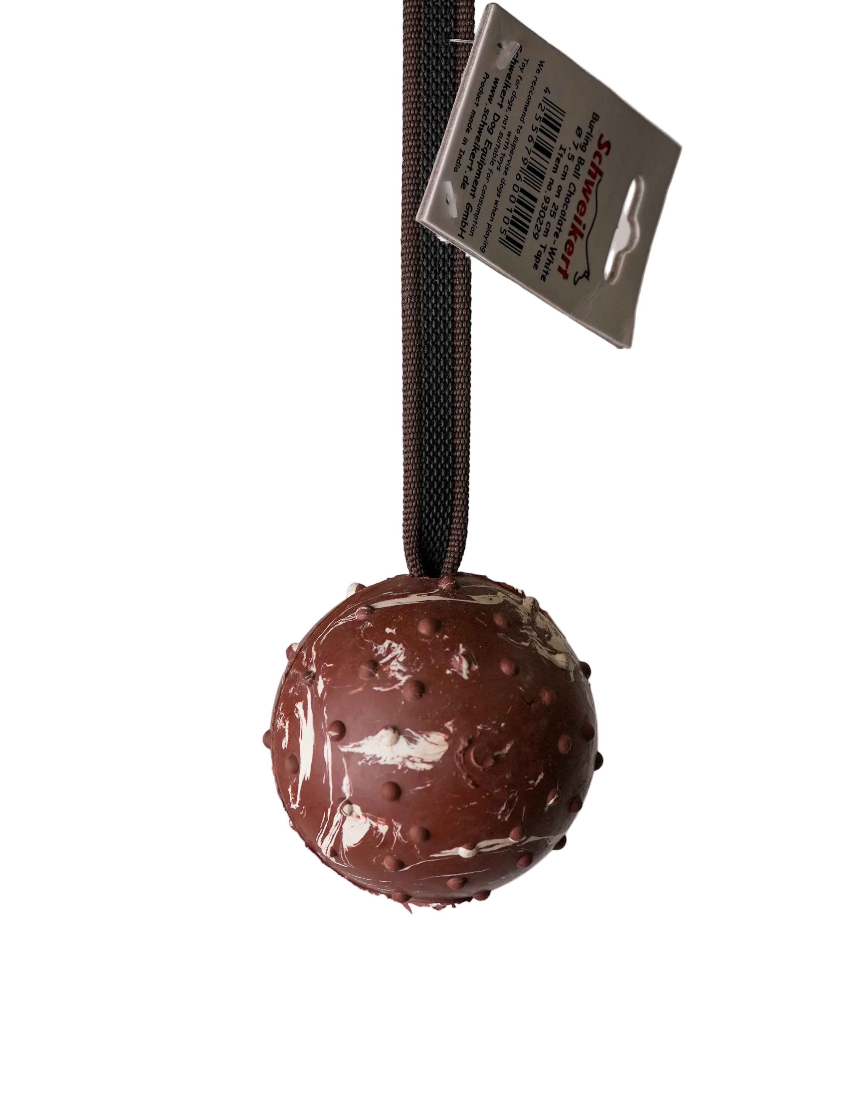 Schweikert Burling Ball with 25cm Tape Handle choco white main