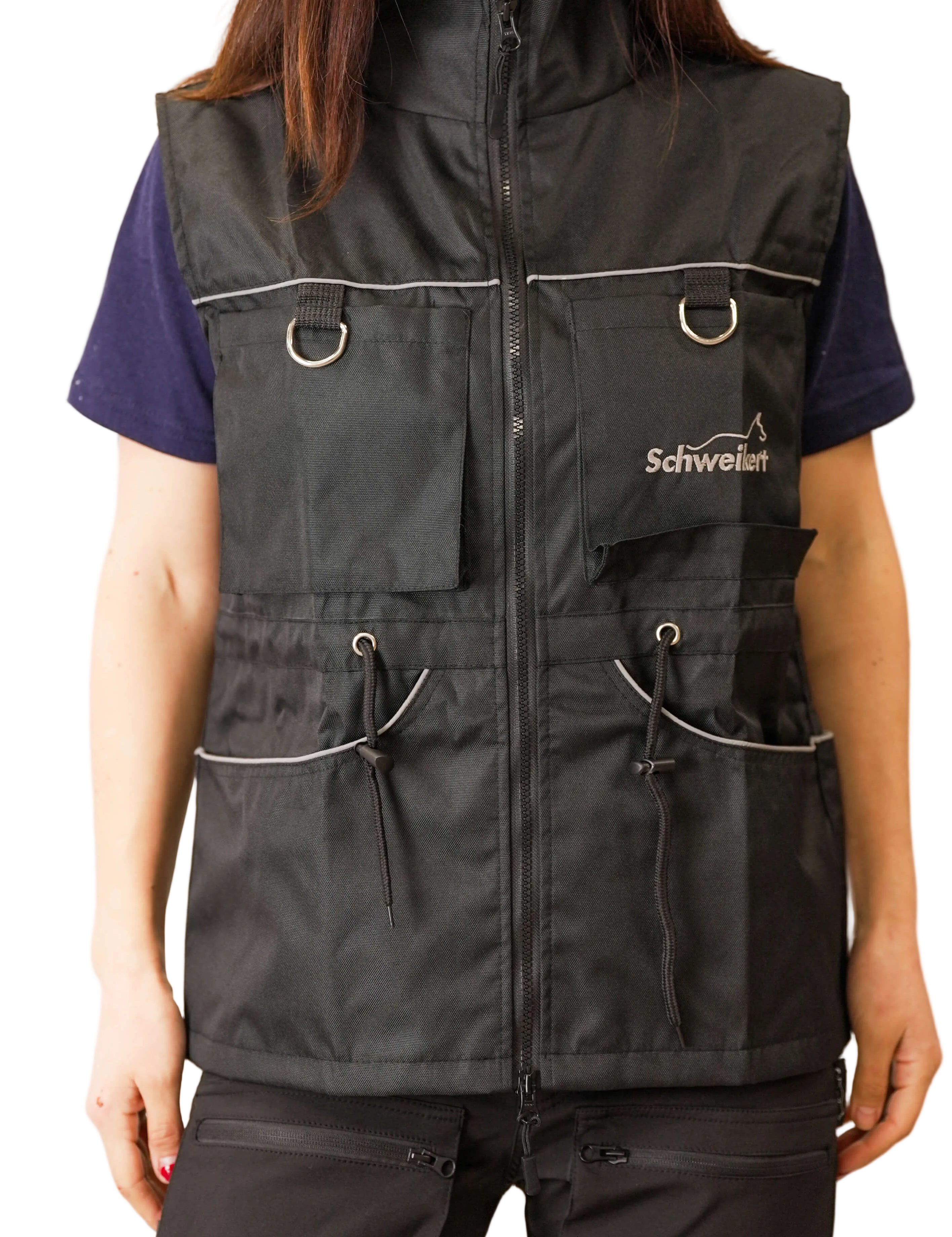 Schweikert Cordura Dog Training Vest Unisex Black front
