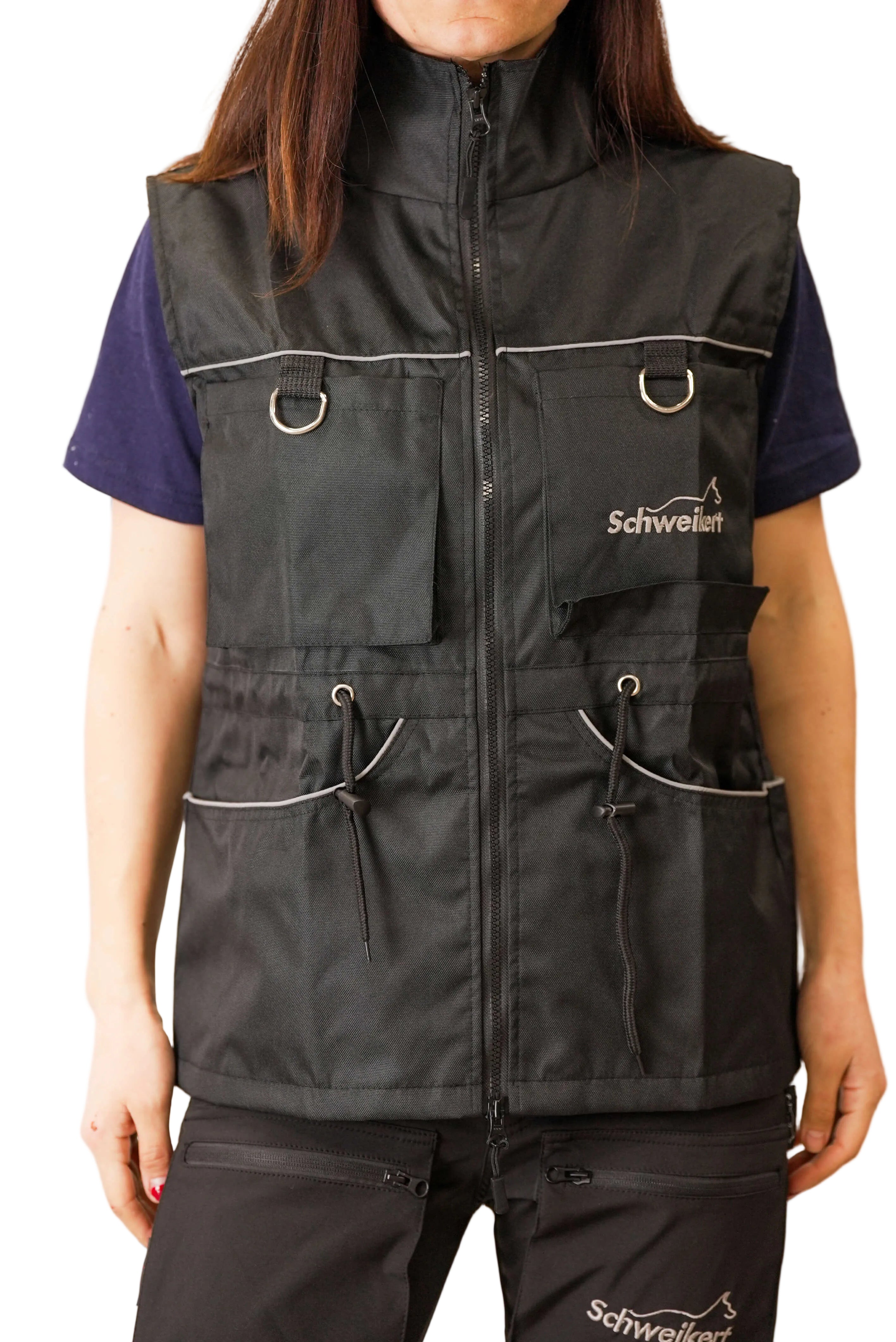 Schweikert Cordura Dog Training Vest Unisex Black front

