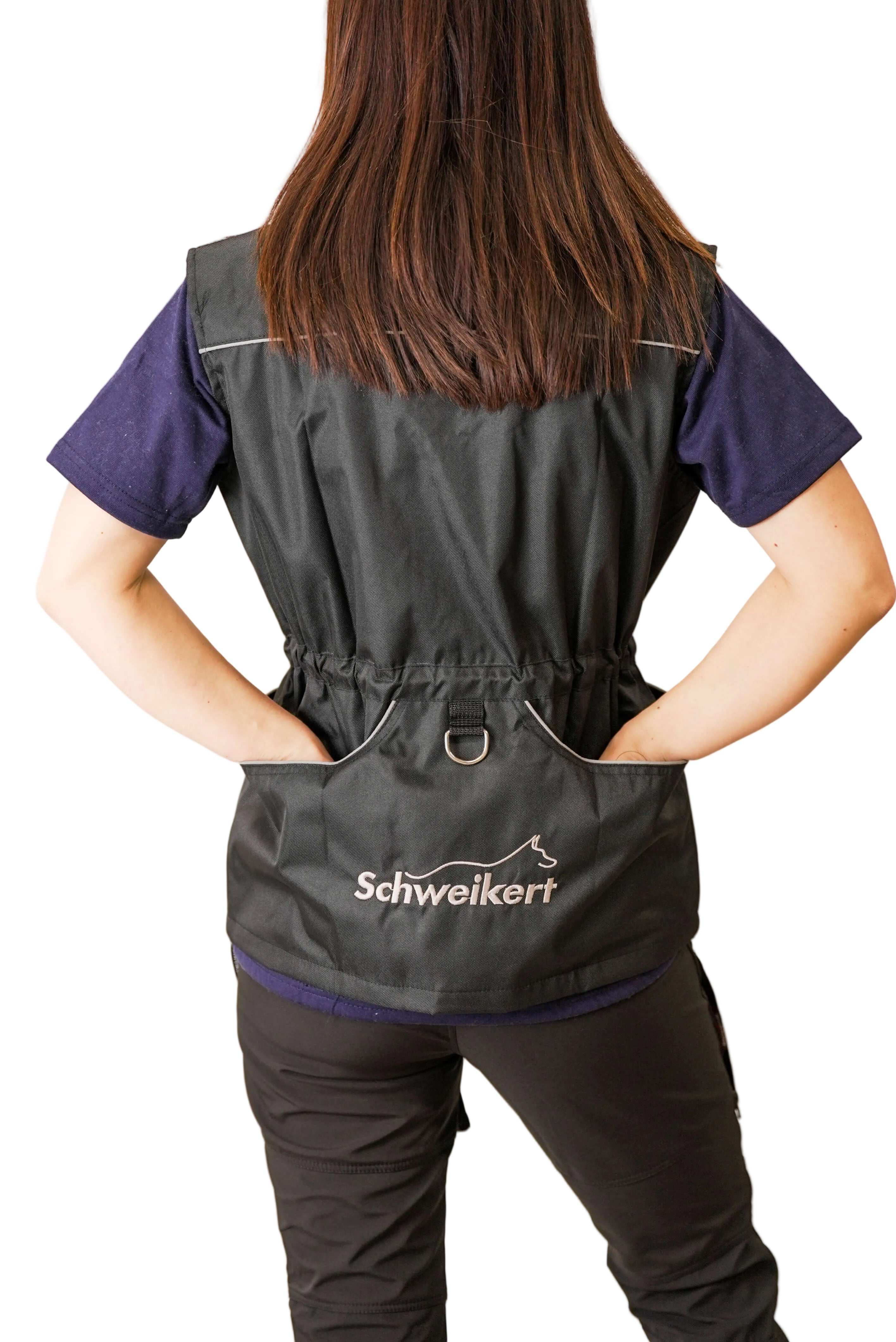 Schweikert Cordura Dog Training Vest Unisex Black pockets