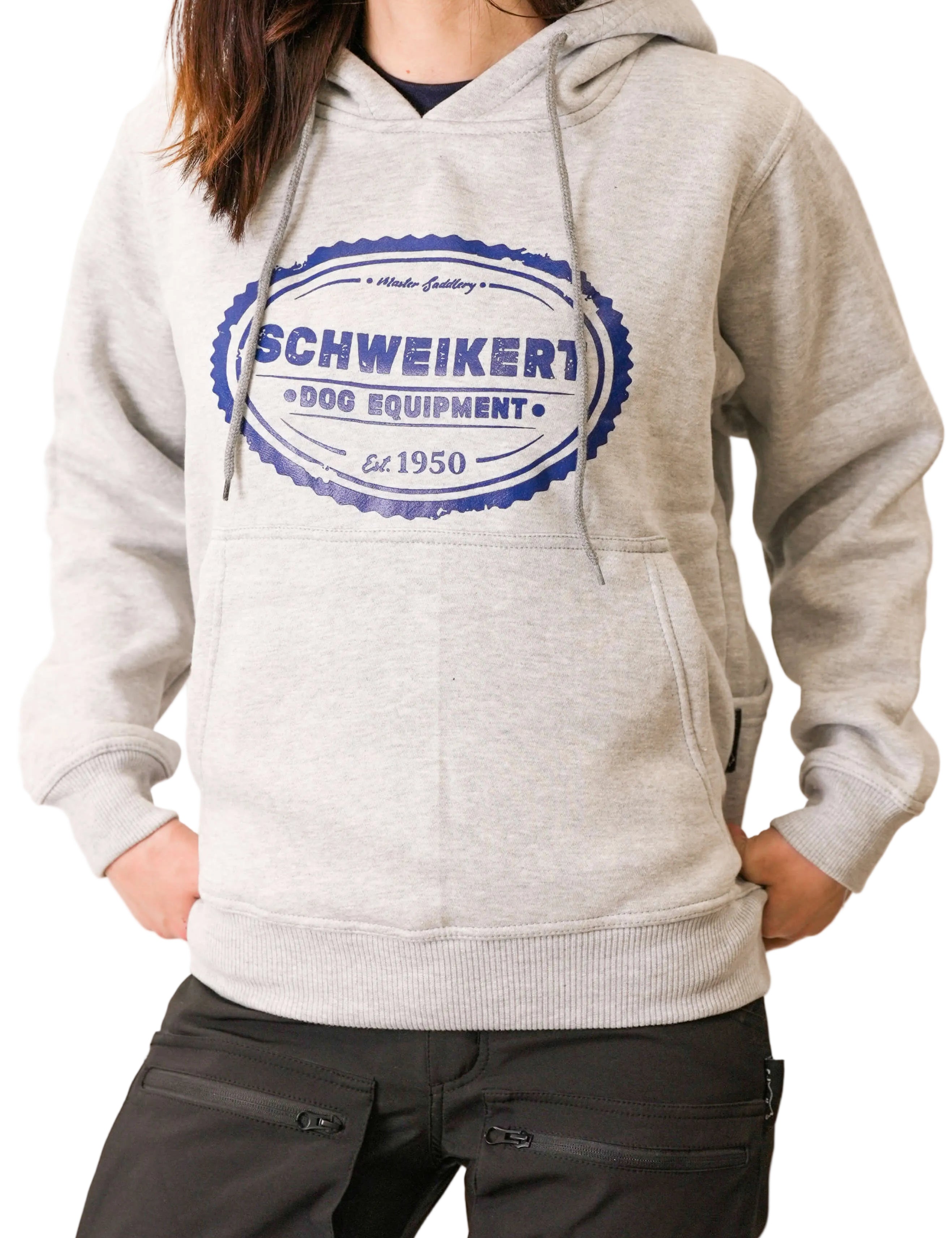 Schweikert Dog Training Hoodie Unisex Grey pockets
