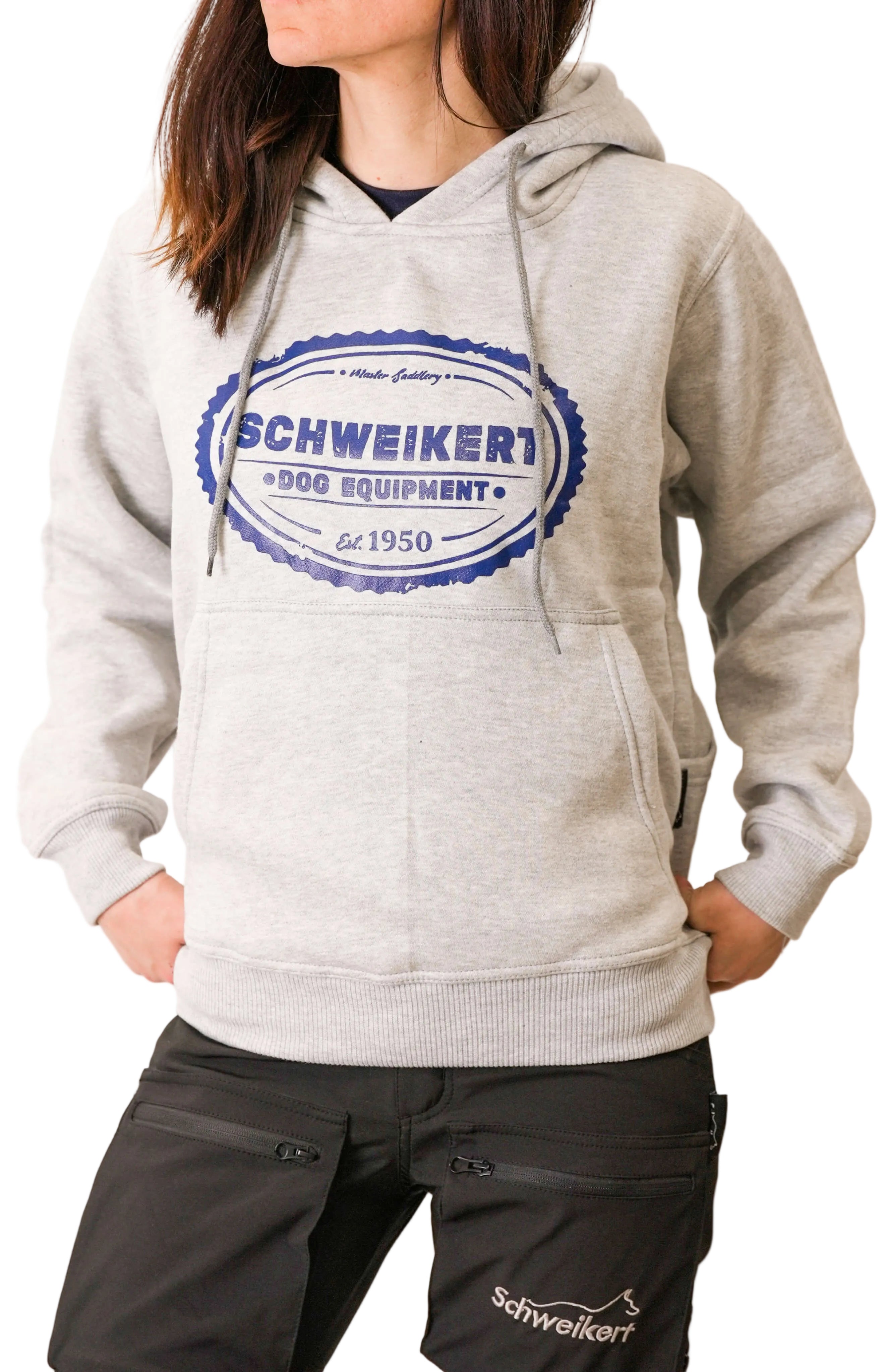 Schweikert Dog Training Hoodie Unisex Grey pockets