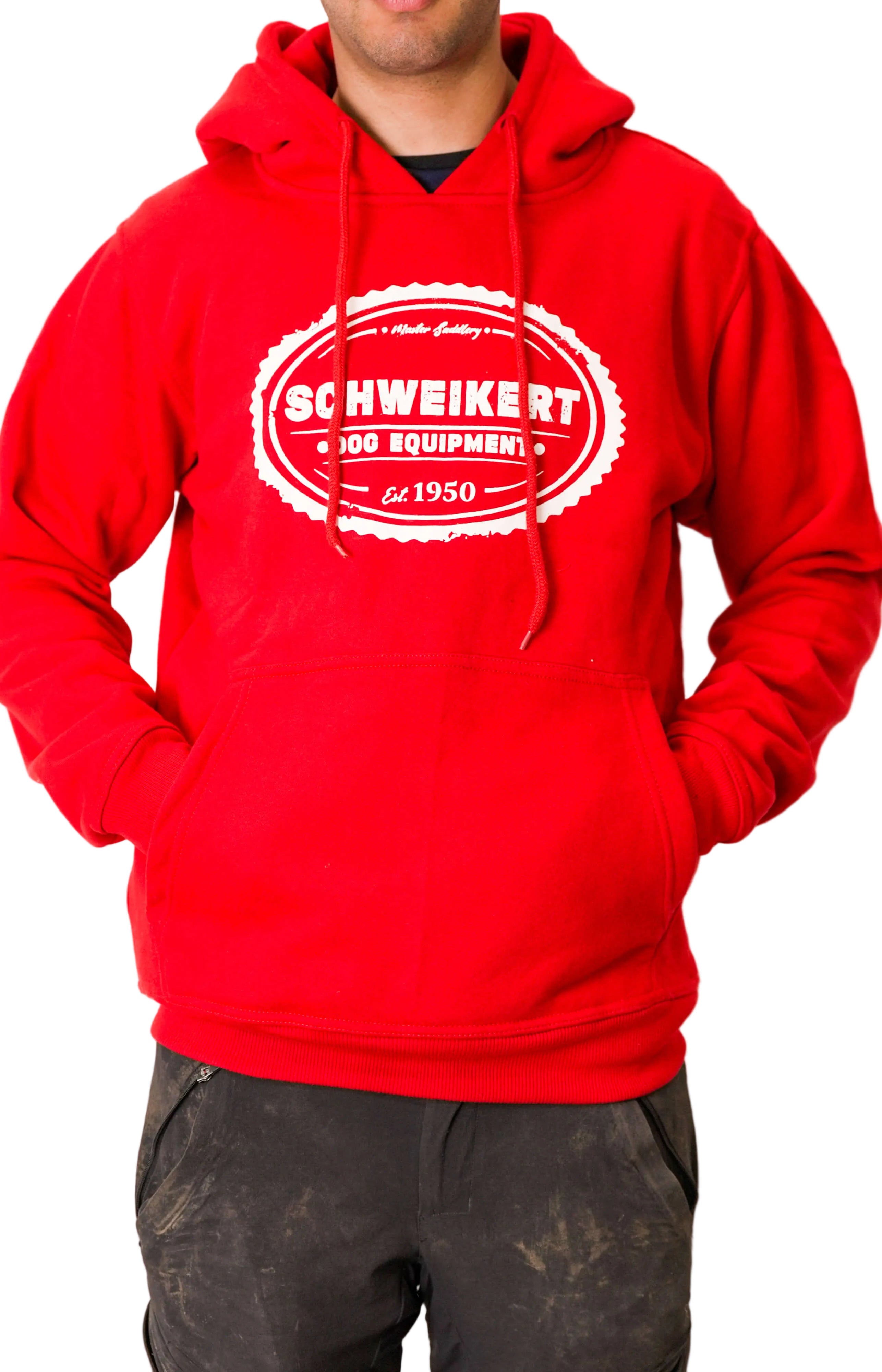 Schweikert Dog Training Hoodie Unisex Red pockets alternate