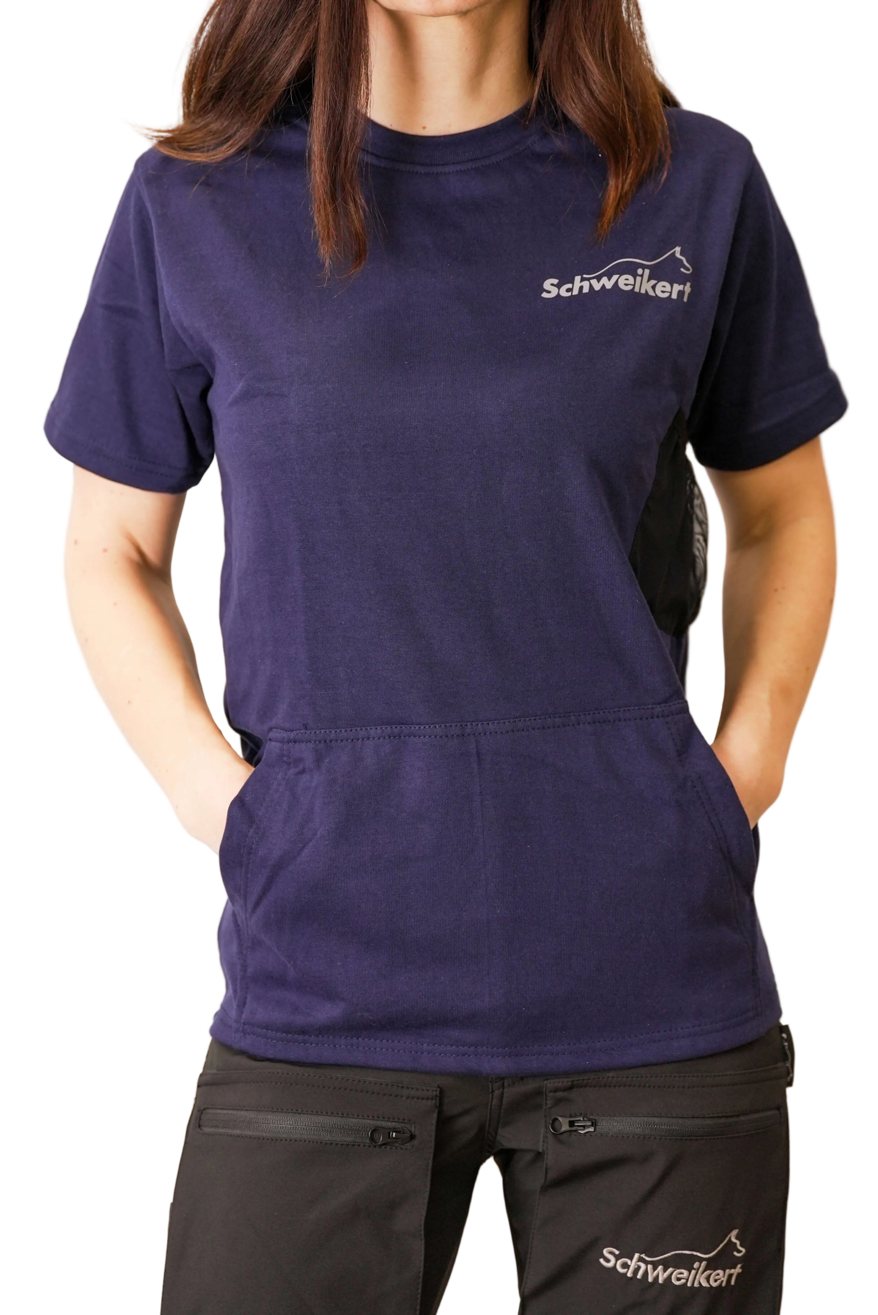 Schweikert Dog Training T-Shirt Unisex Navy front pockets