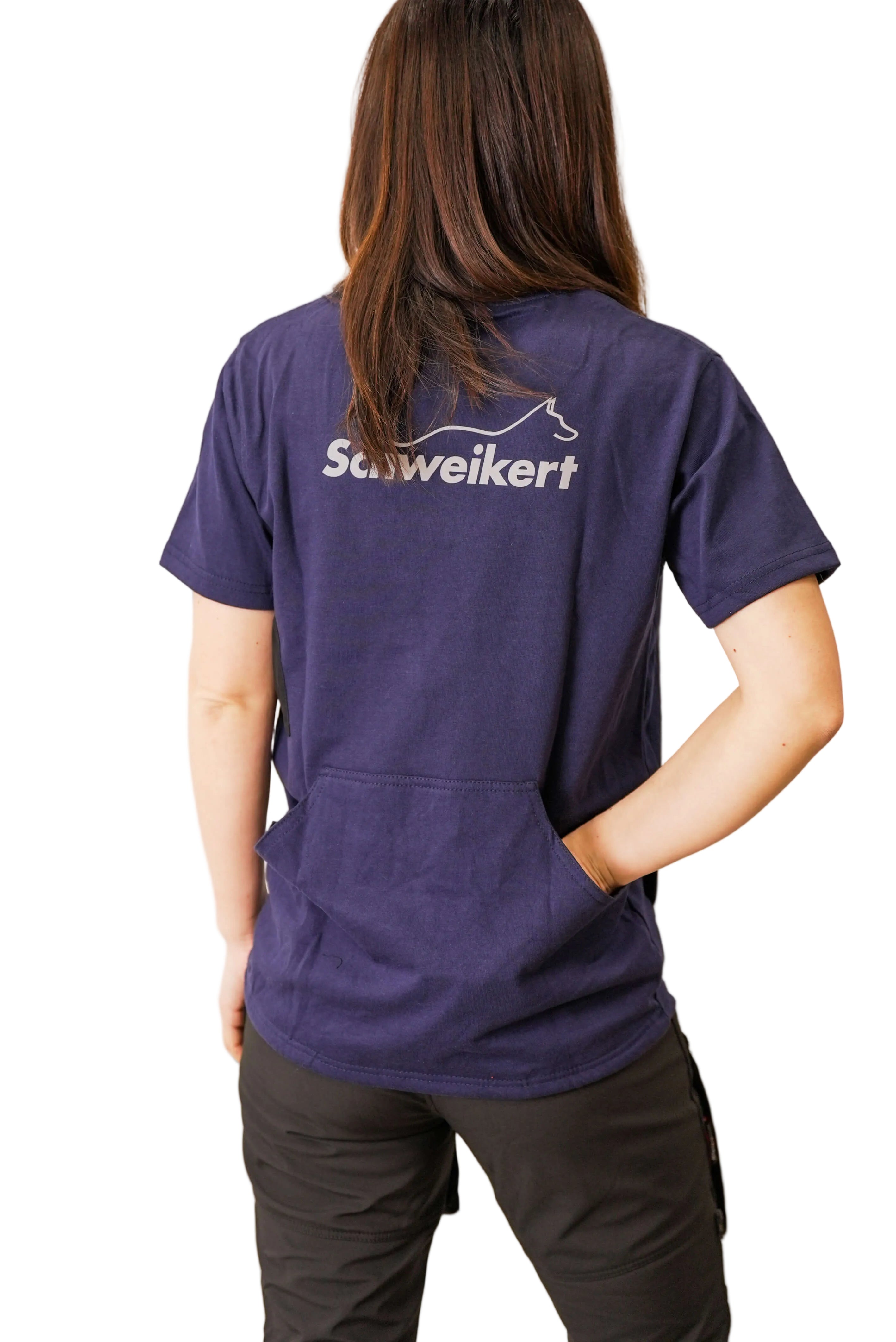 Schweikert Dog Training T-Shirt Unisex Navy rear pockets
