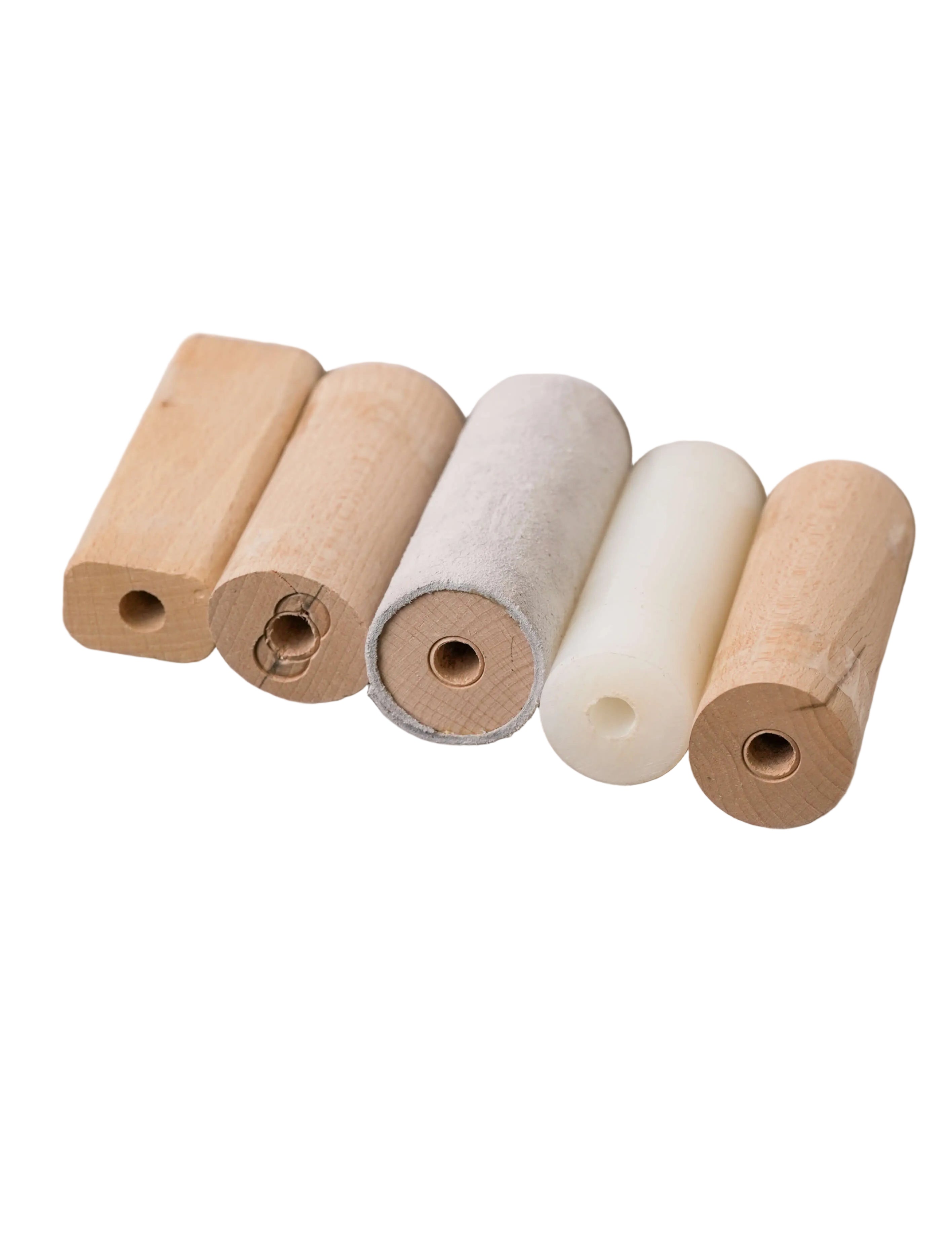 Schweikert_dumbell_centerpiece_bells_wood_plastic_leather_top