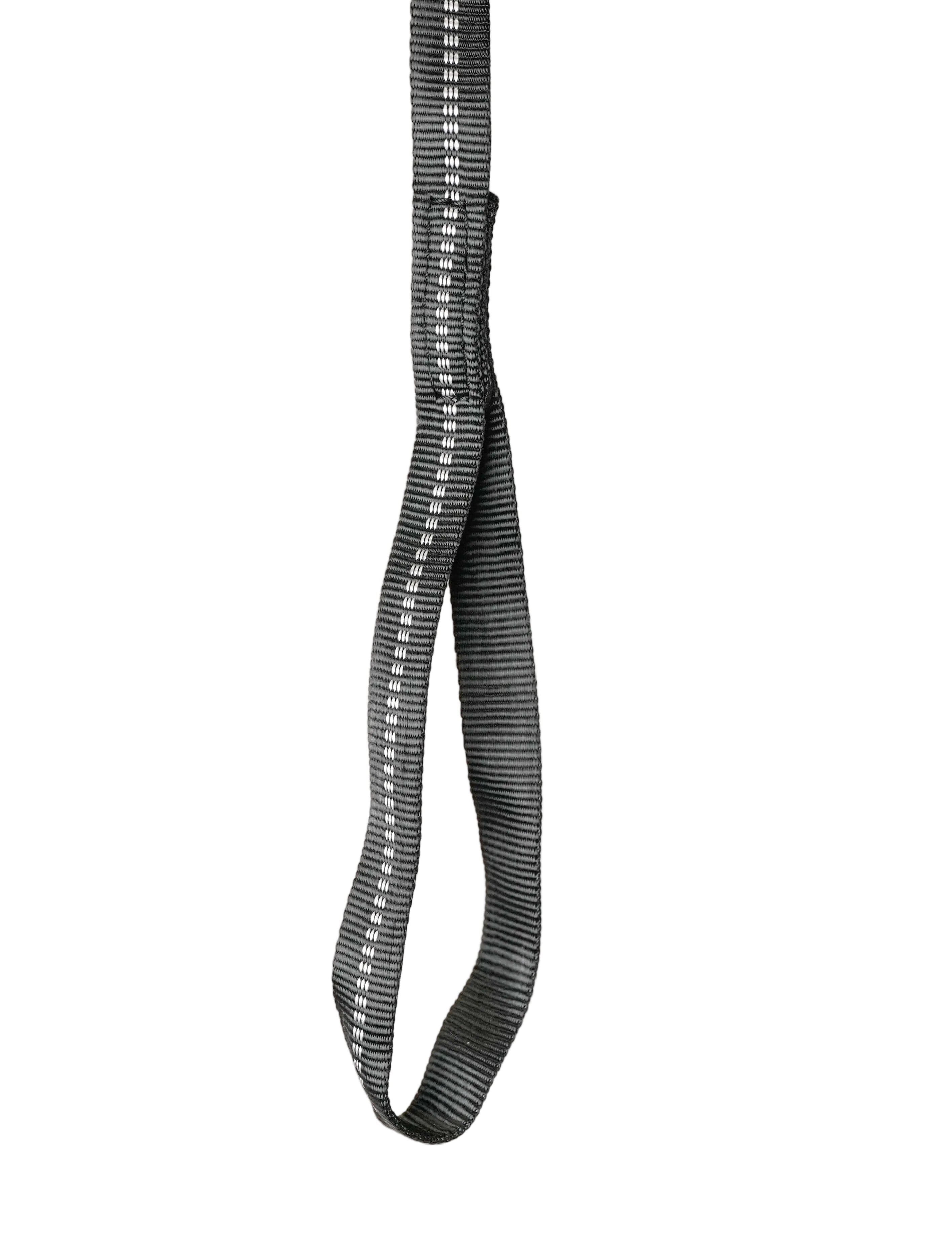 Schweikert Hose-Webbing Lead Black - White 19 mm with Loop Handle front