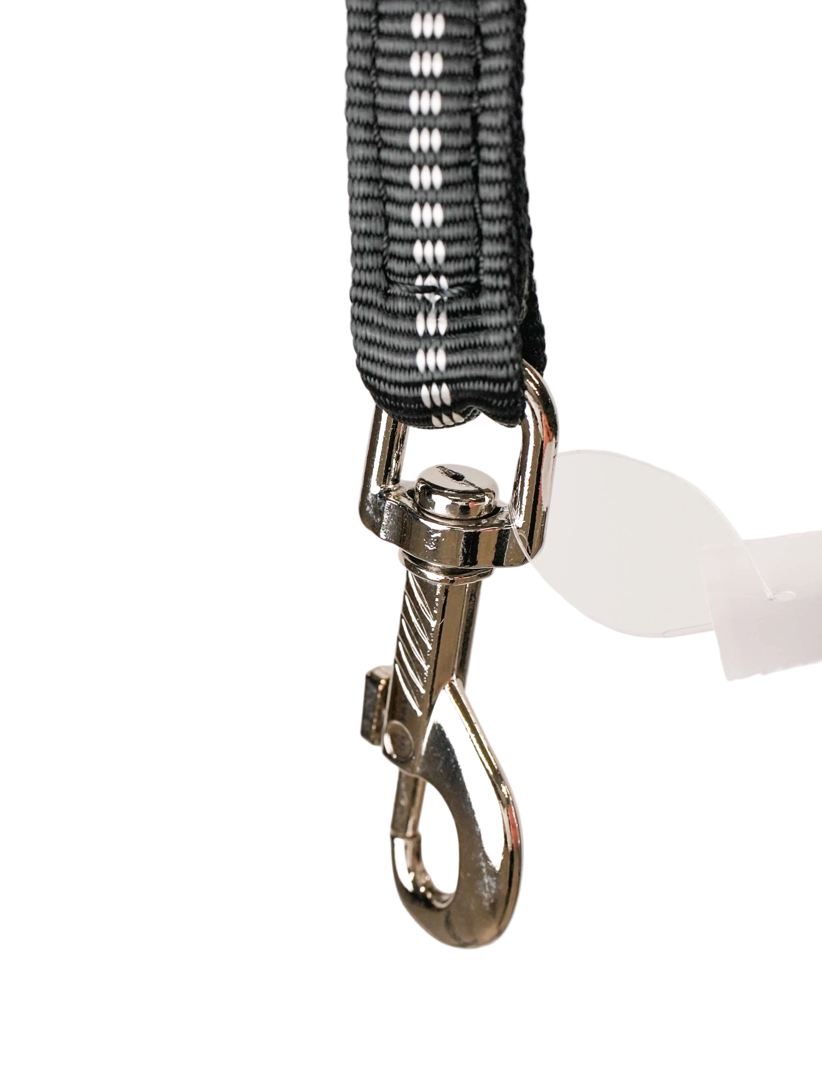 Schweikert Hose-Webbing Lead Black-White 19 mm Open End stainless steel hook