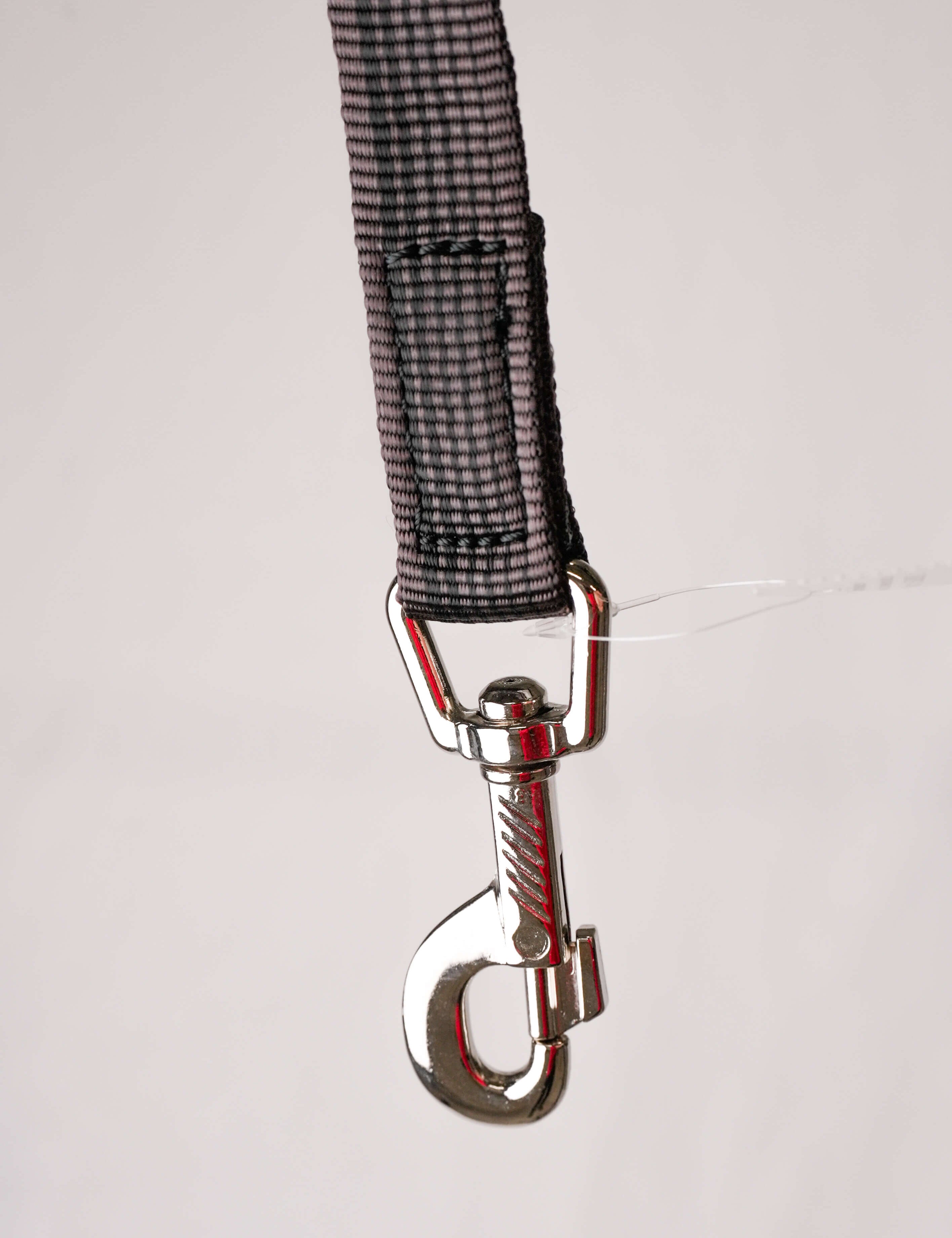 Schweikert Hose-Webbing Lead Open End 20mm Black Grey stainless steel hook