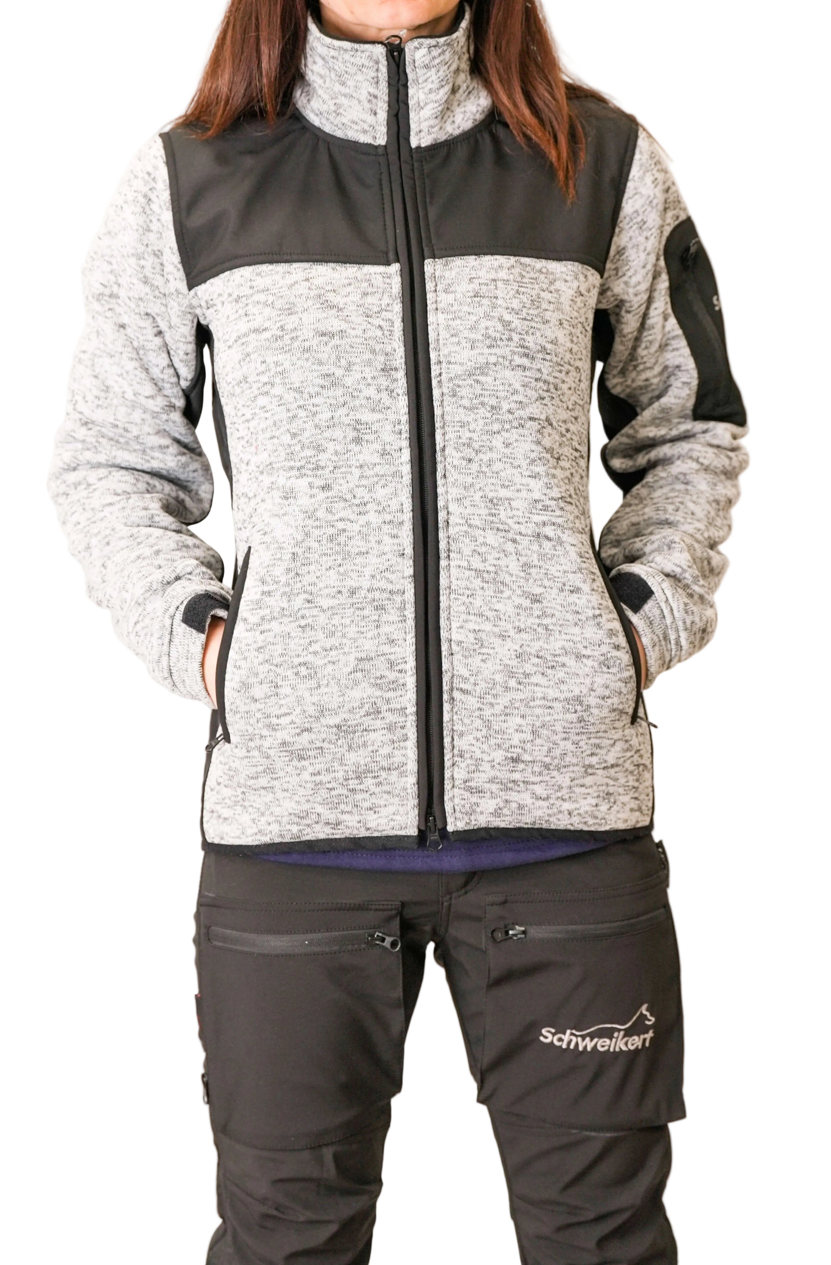 Schweikert Hybrid Dog Sport Jacket Unisex Grey & Black front