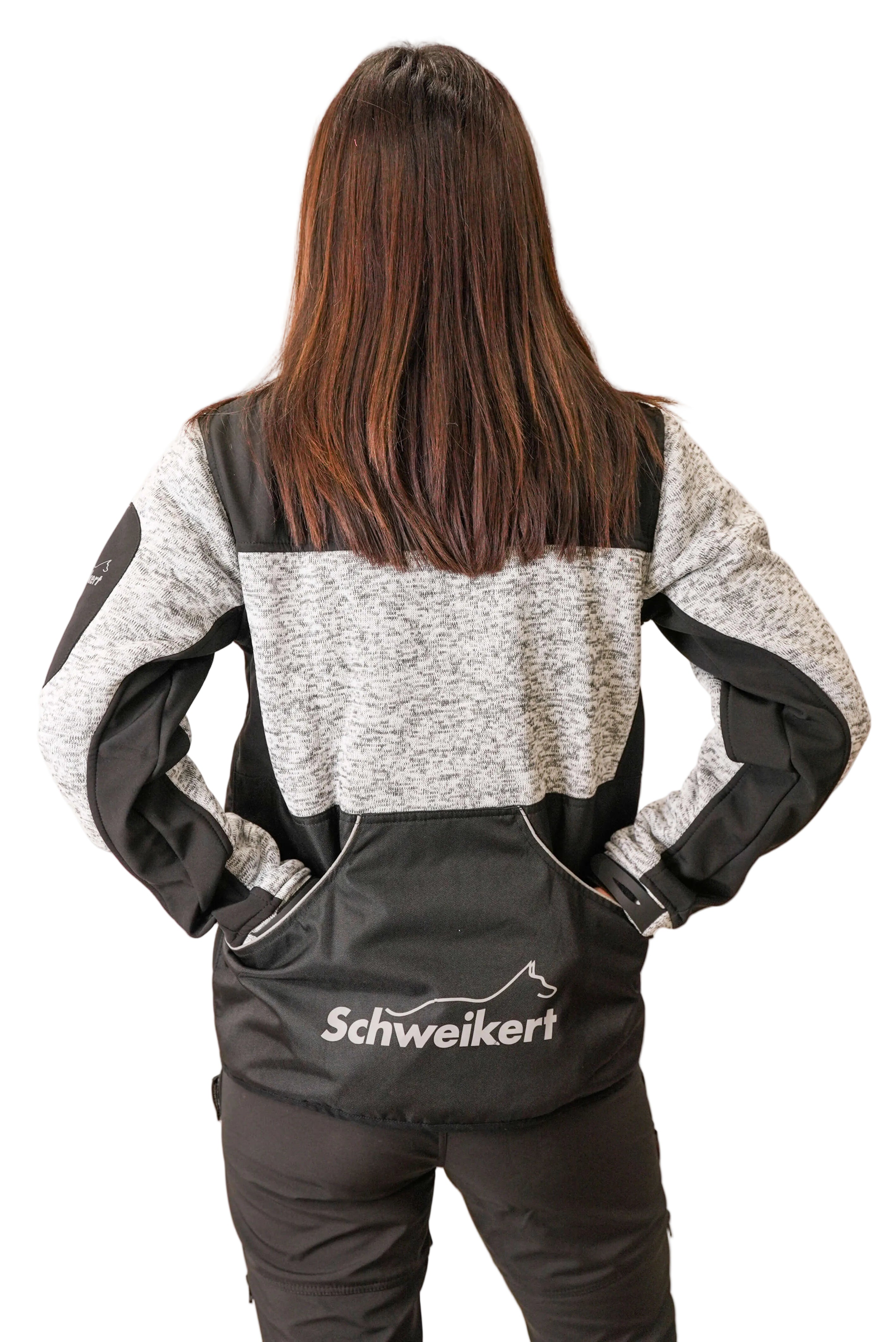 Schweikert Hybrid Dog Sport Jacket Unisex Grey & Black rear pockets