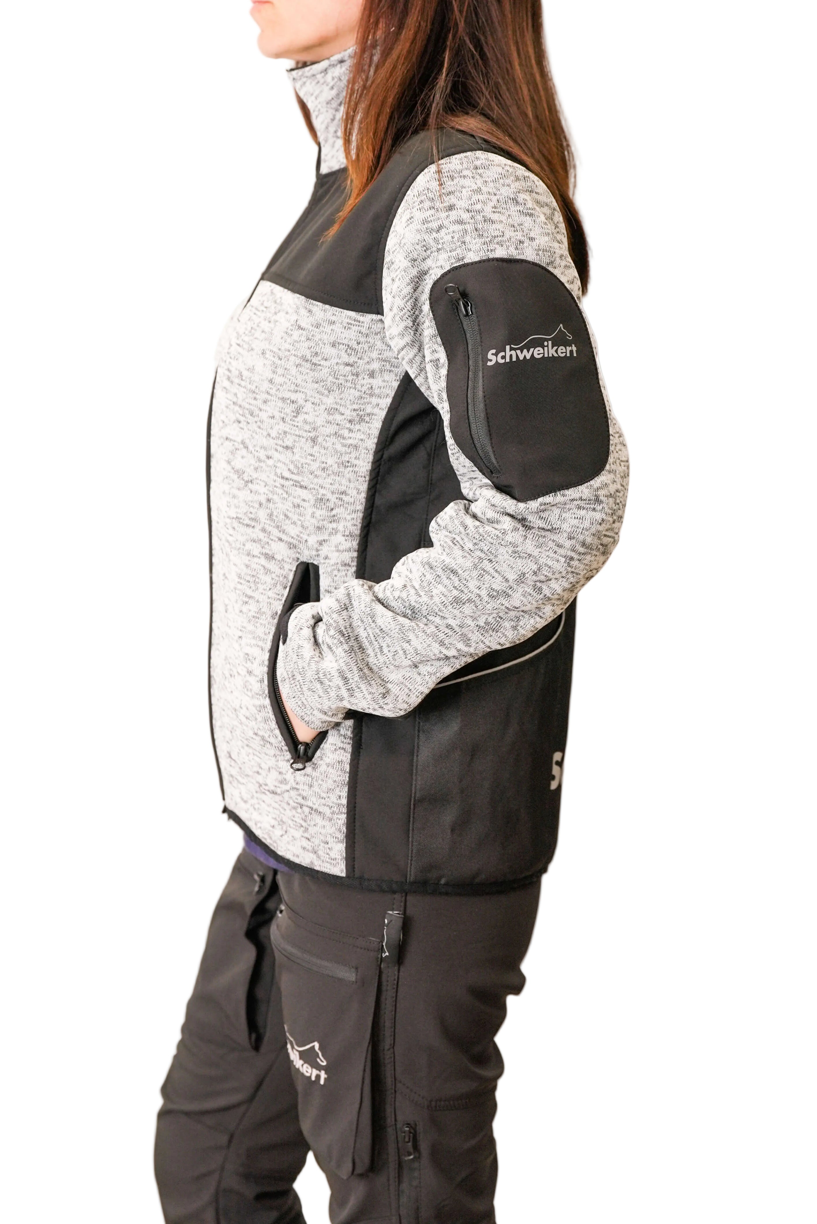 Schweikert Hybrid Dog Sport Jacket Unisex Grey & Black side