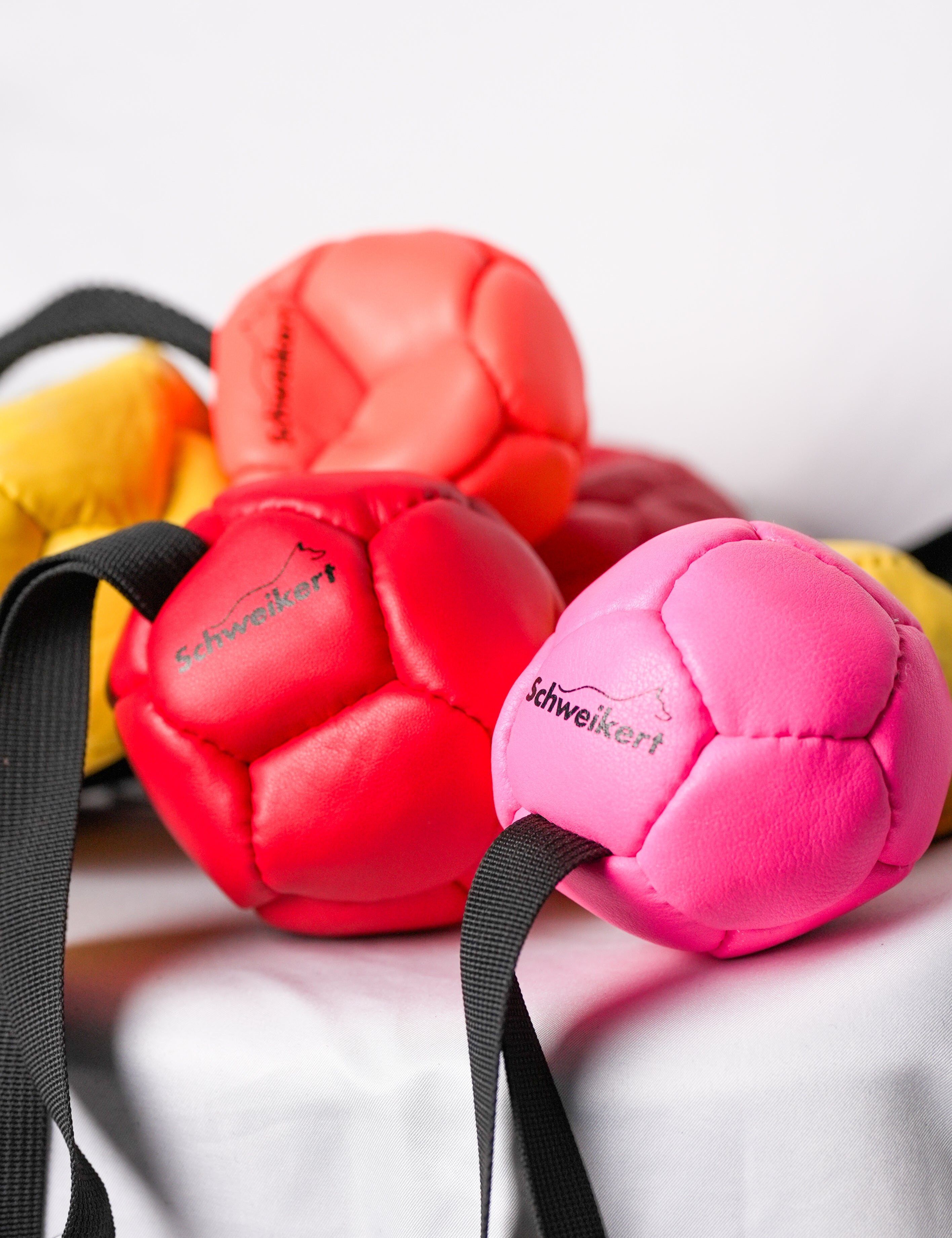 Schweikert Leather Football with Handle - Silicon-Filled 8cm group