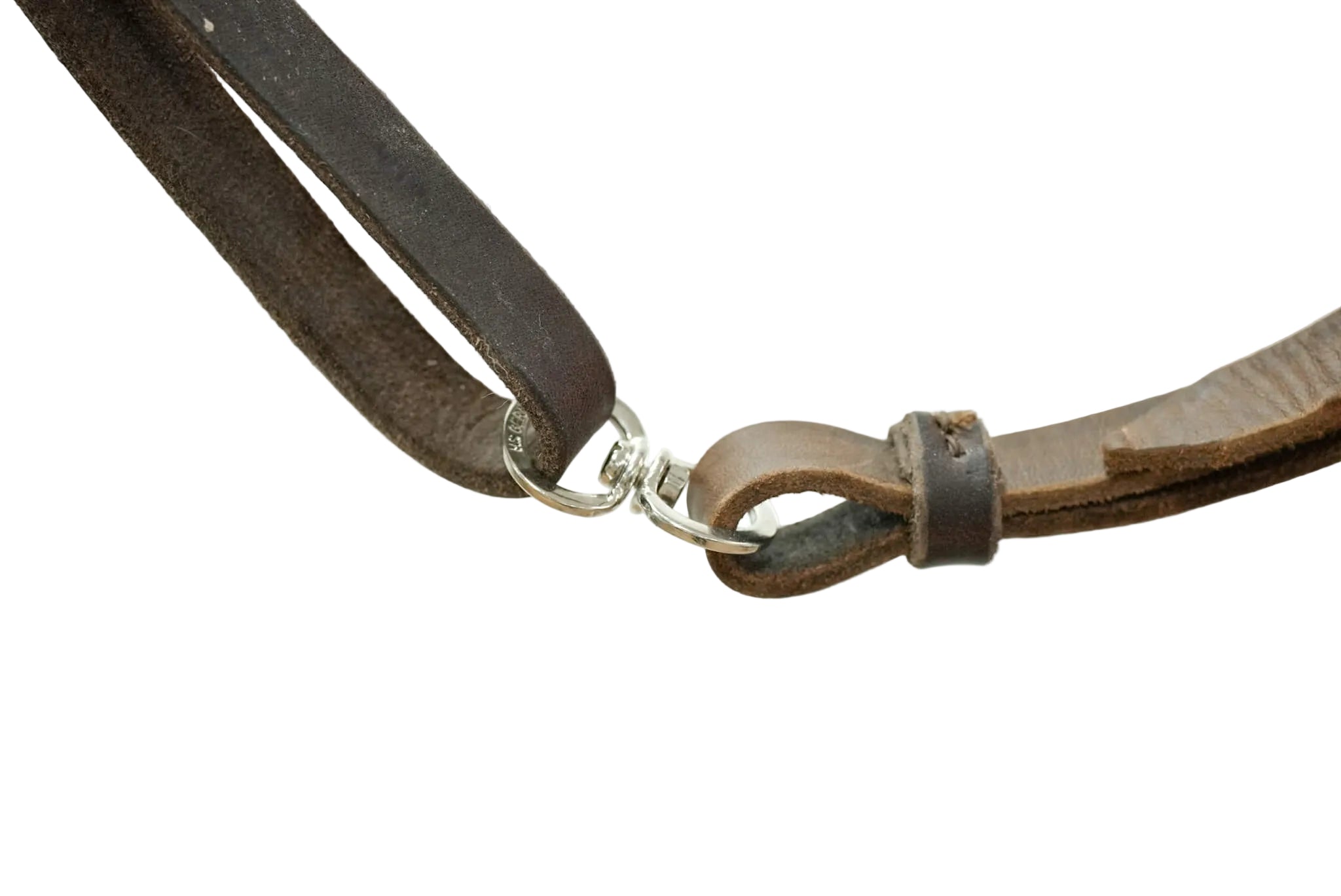 Schweikert Leather Hunting Lead Brown steel ring