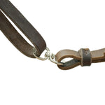 Schweikert Leather Hunting Lead Brown steel ring