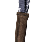 Schweikert Leather Puppy Tug with One Loop Handle Brown stitching