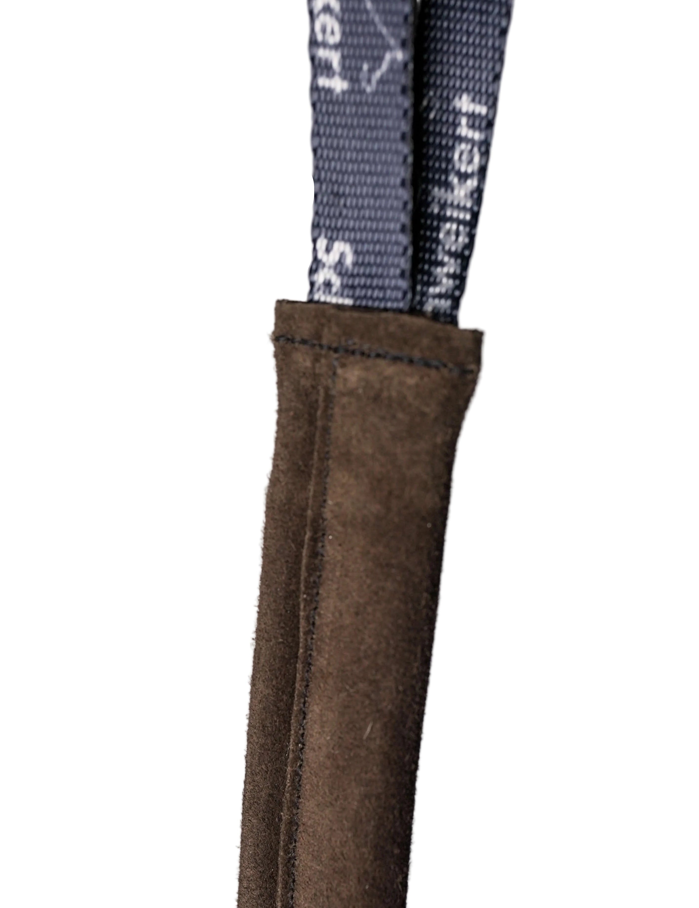 Schweikert Leather Puppy Tug with One Loop Handle Brown stitching