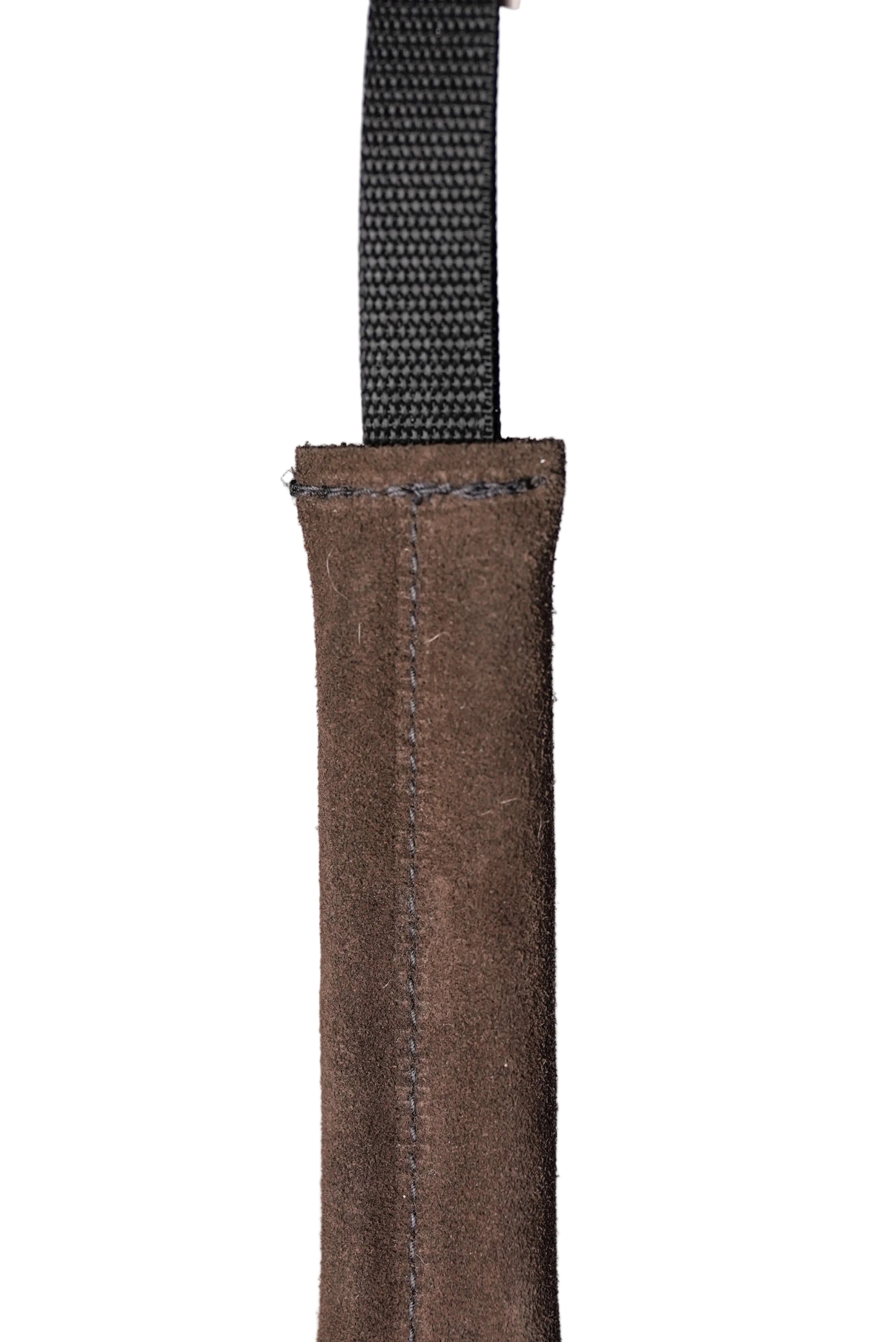 Schweikert Leather Puppy Tug with Two Loop Handles Brown 25cm stitching