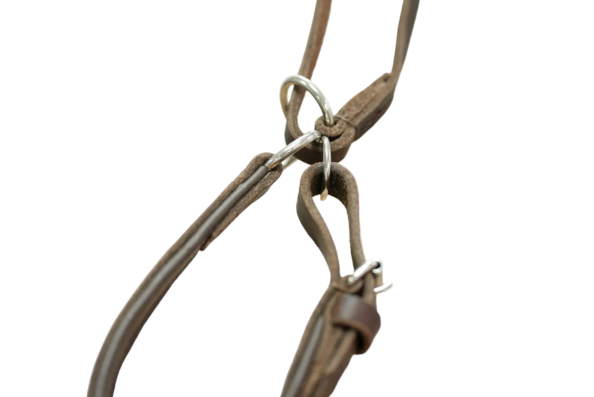 Schweikert Brown Leather Show Lead with Handle brown clasp side