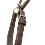 Schweikert Brown Leather Show Lead with Handle clasp close-up