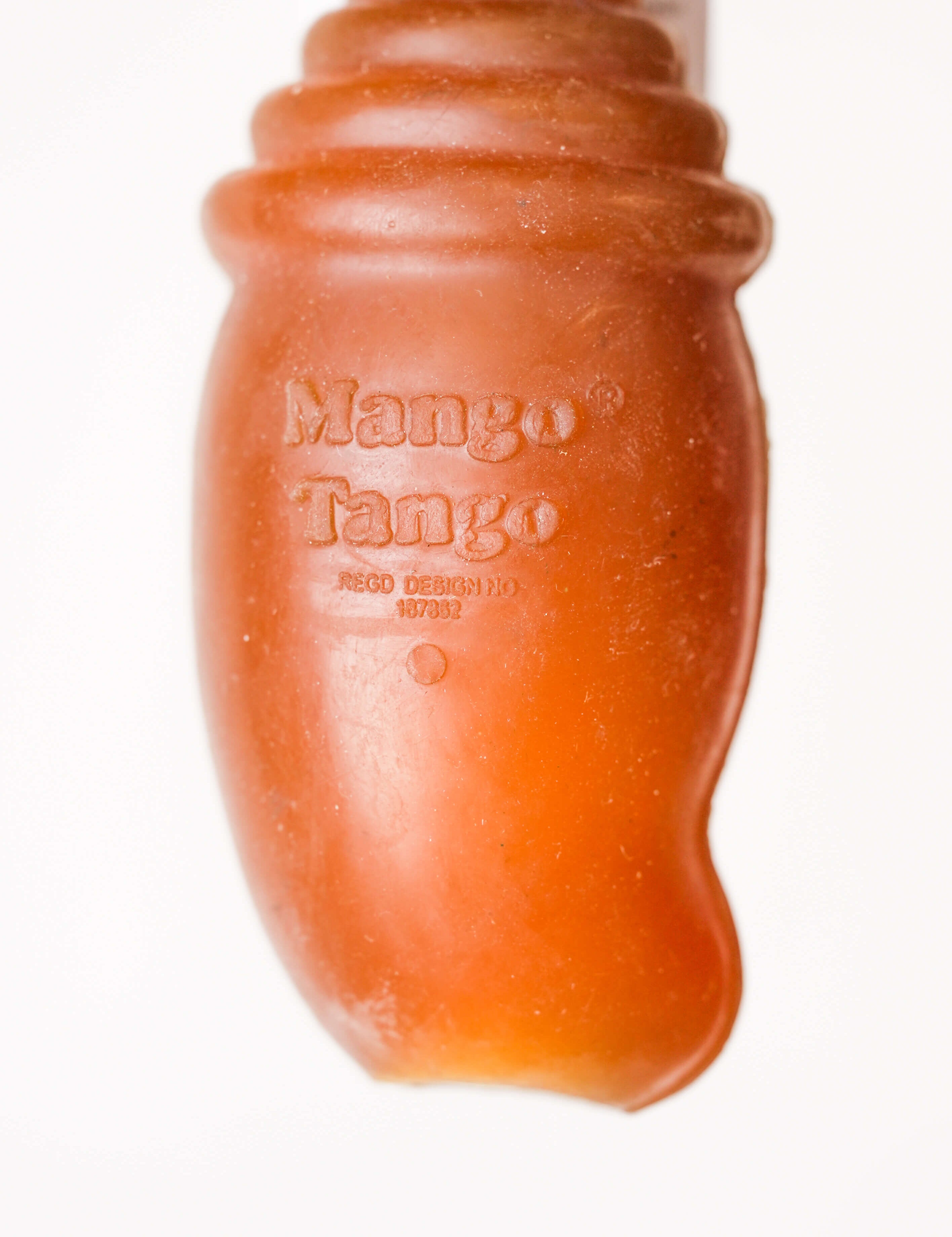 Schweikert Mango Tango Organic Natural Rubber Dog Toy on a String material