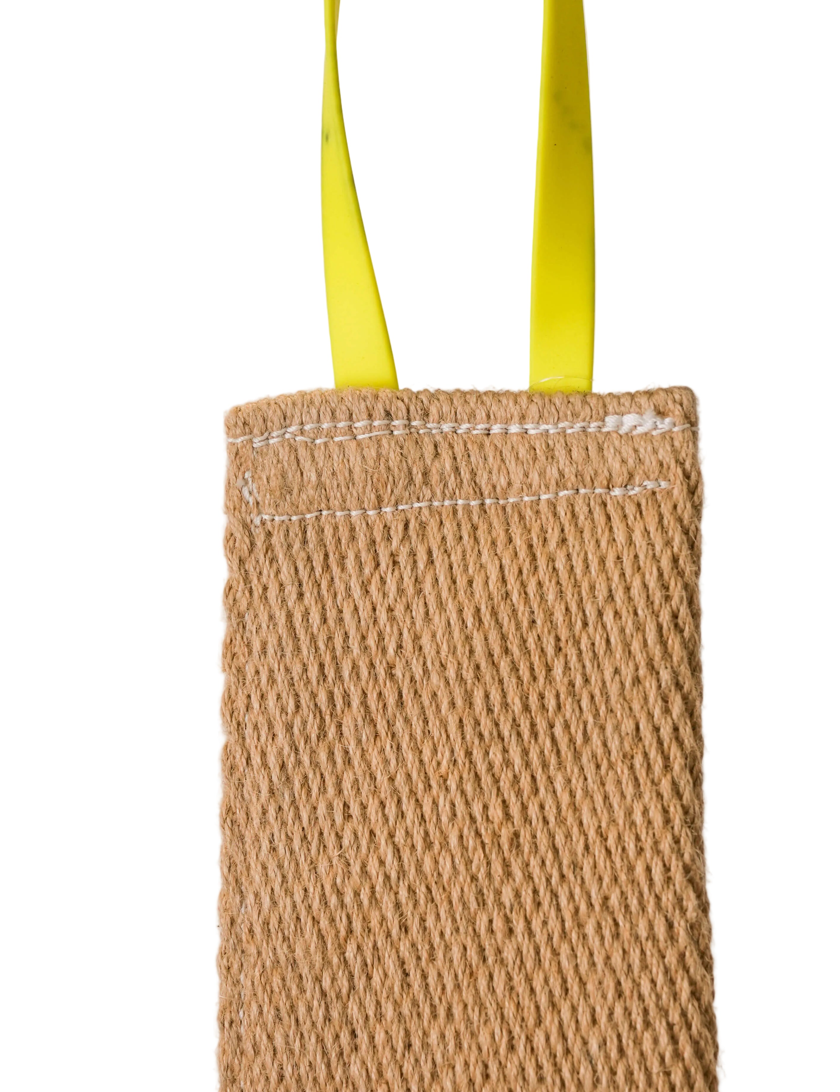 Schweikert Puppy Jute Tug with Loop Handle stitching