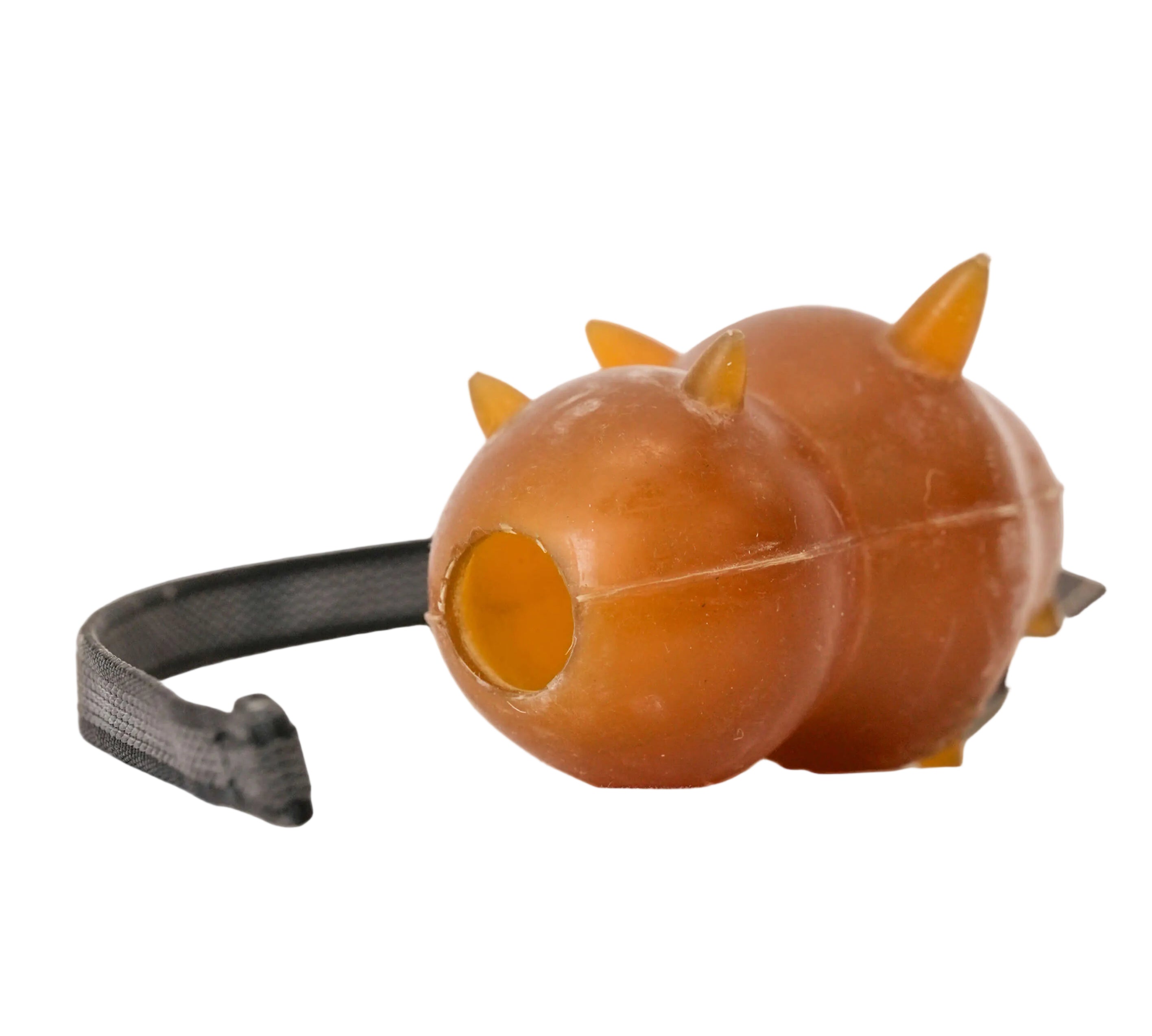 Schweikert Snorky Organic Natural Rubber Dog Toy on a String front