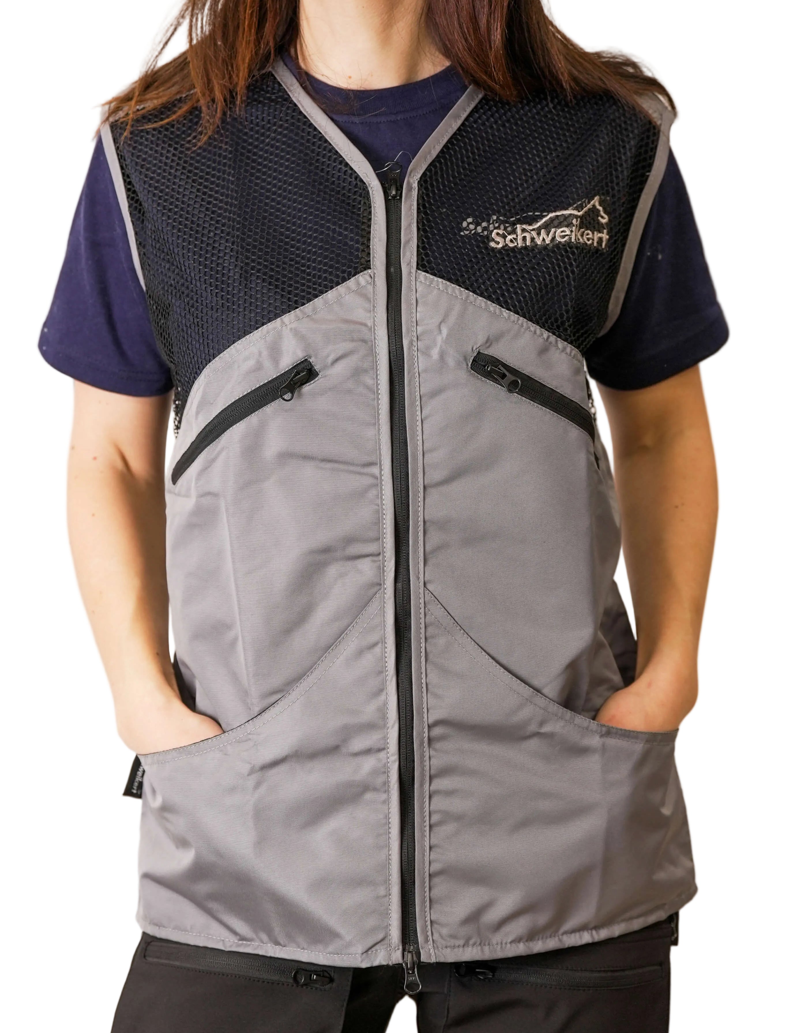 Schweikert Summer Dog Training Vest Unisex Black & Grey front 2