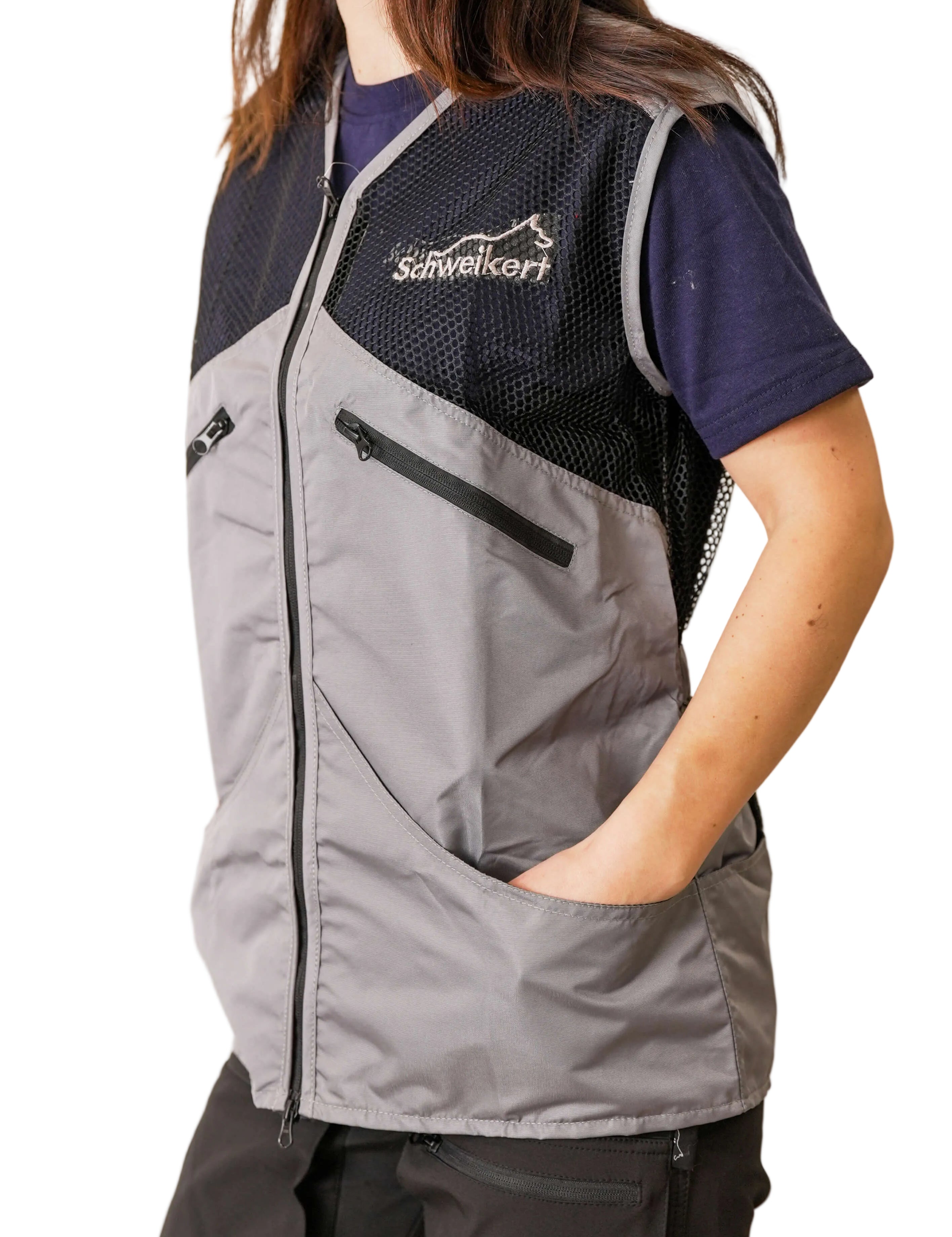 Schweikert Summer Dog Training Vest Unisex Black & Grey side