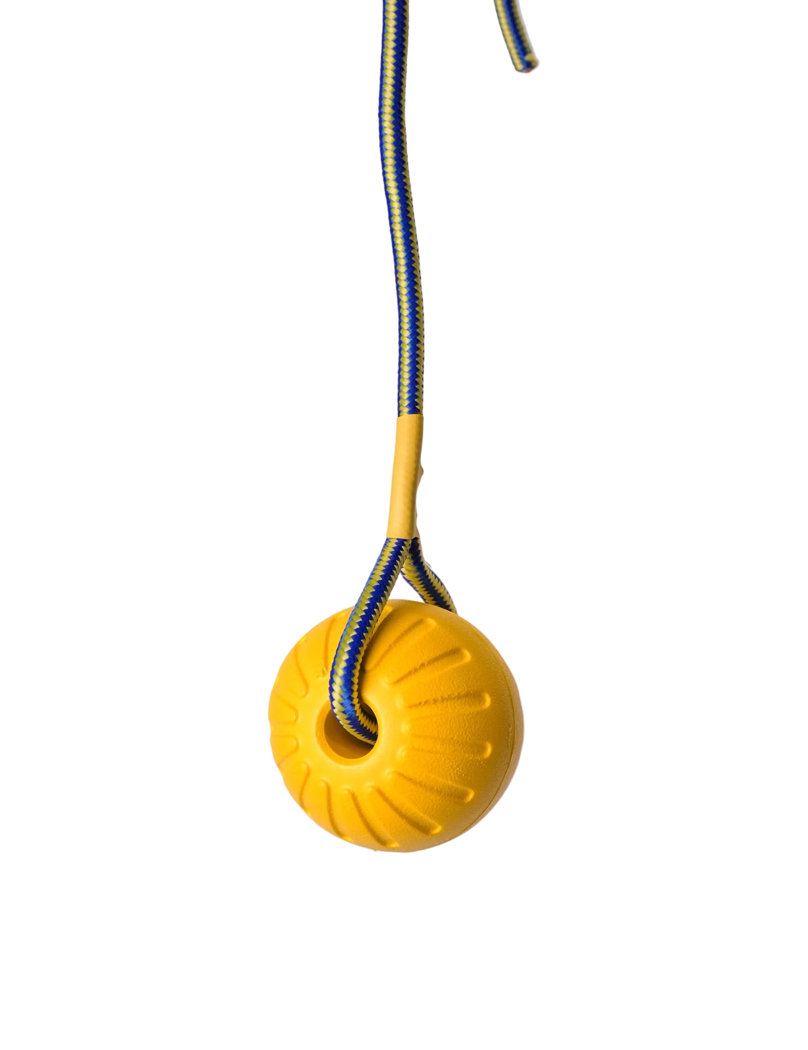 Schweikert Yellow Foam Ball on a Rope strong braided rope