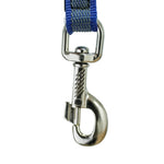 Schweikert grippy lead with handle 20mm blue hook clip