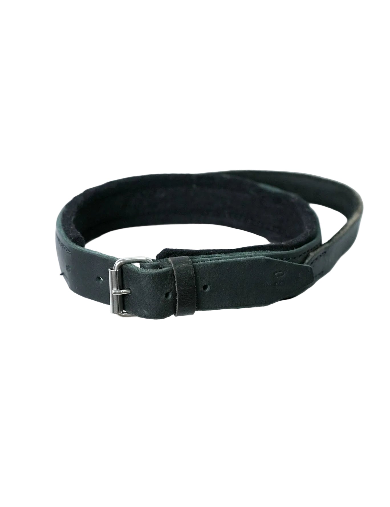 Schweikert Leather Dog Collar with Felt Padding & Handle Top