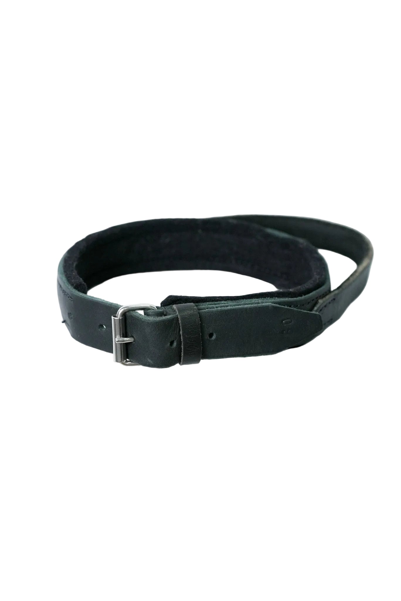 Schweikert Leather Dog Collar with Felt Padding & Handle Top